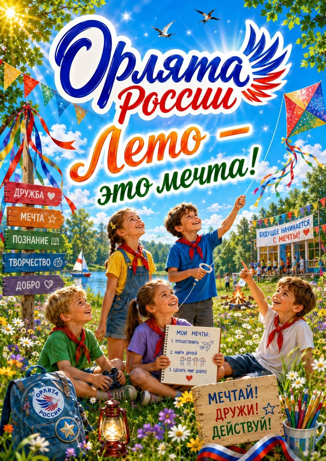 Новости школьного лагеря
День 11
☀Д️ождь не испортил сегодняшнее утро. Наши орлята получили заряд бо
