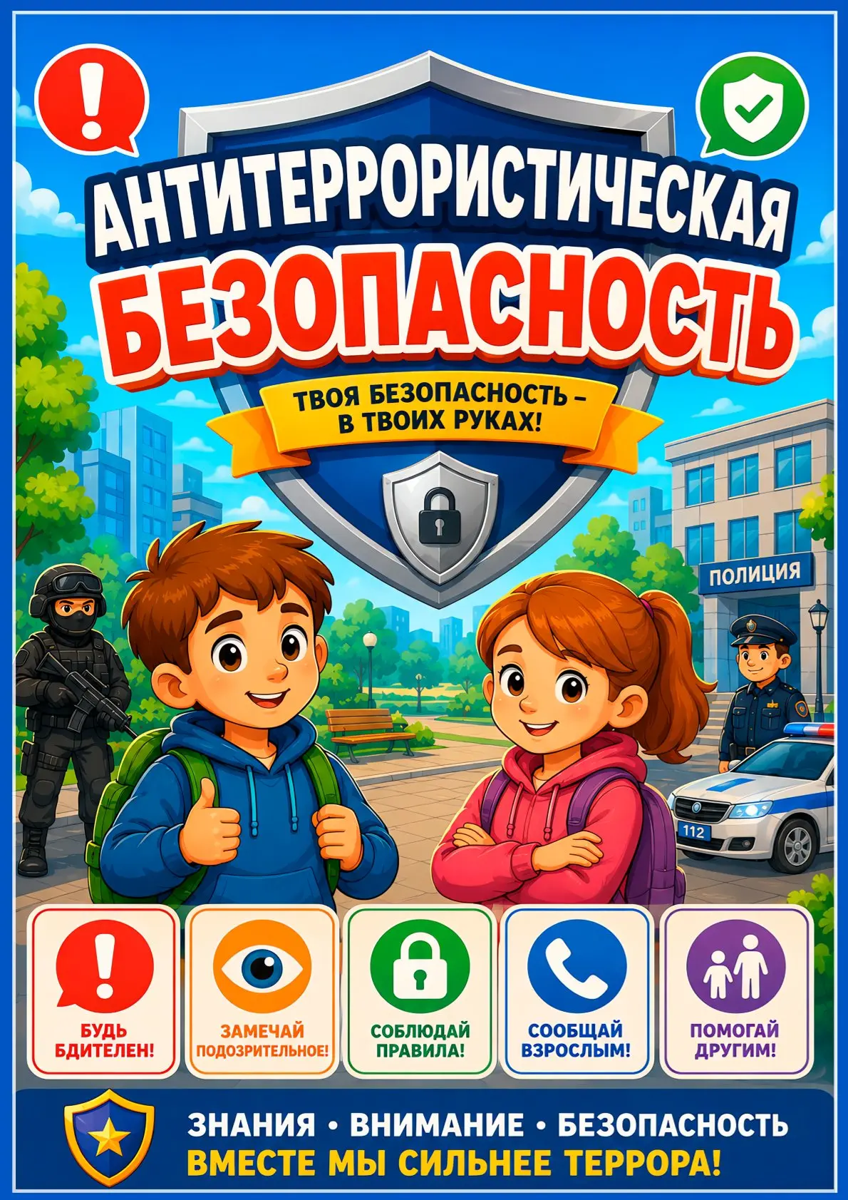 Бдительность — дело каждого! 
Знаете ли вы, как помочь предотвратить угрозу?