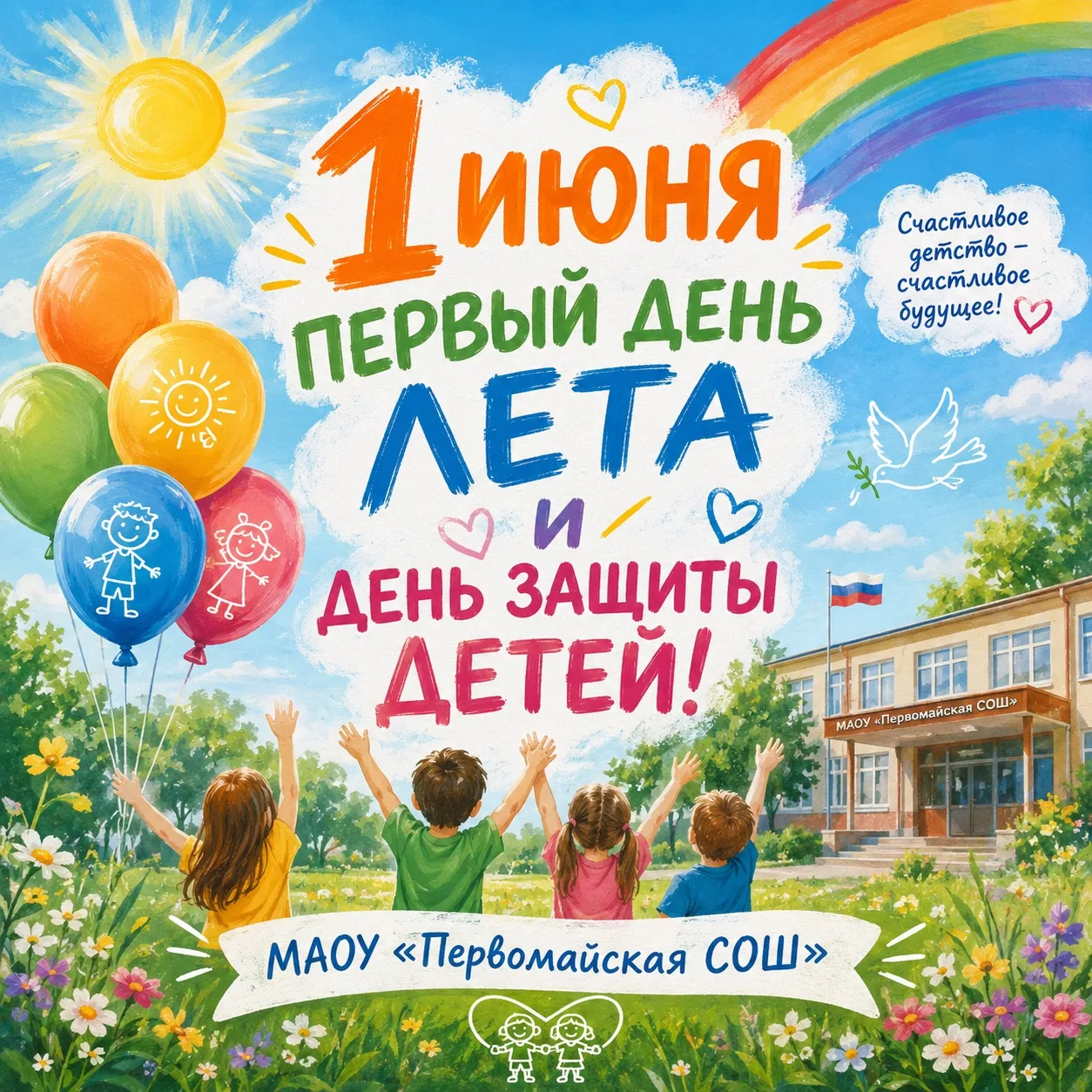 ☀️Ура! Лето официально началось! 

Поздравляем всех учеников, родителей и педагогов с первым днём ле