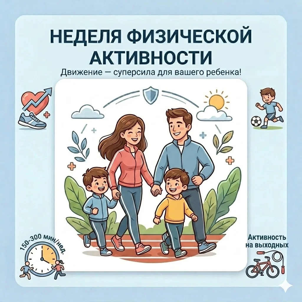 🏃‍♂️ Движение — суперсила для вашего ребенка!

Малоподвижный образ жизни — это не просто скука, а р