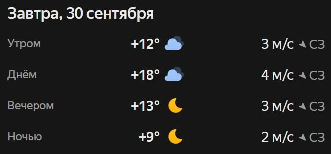 Прогноз погоды☀️