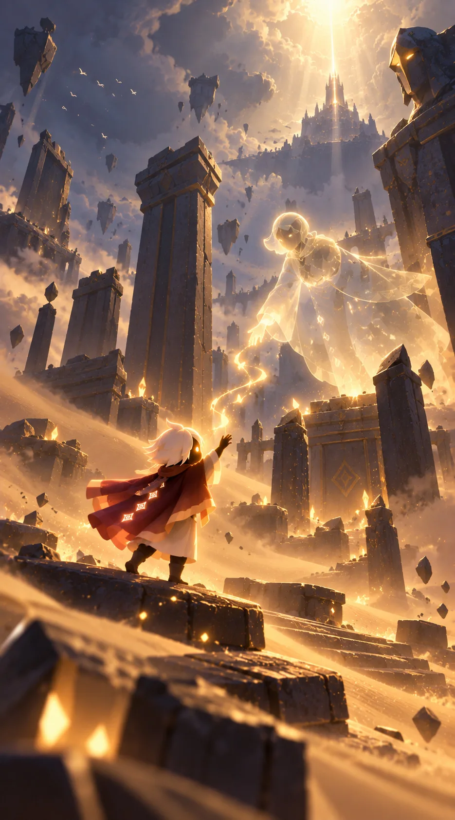 Обои на телефон в стиле игры Sky: Children of the Light.