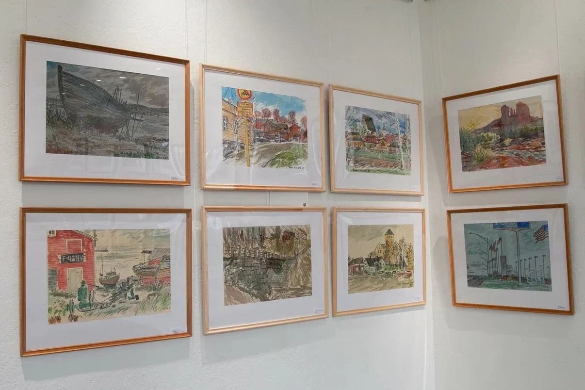 🖼️В Открытом кампусе — выставка легендарных художников-педагогов Александра Мажуги и Ксении Почтенно