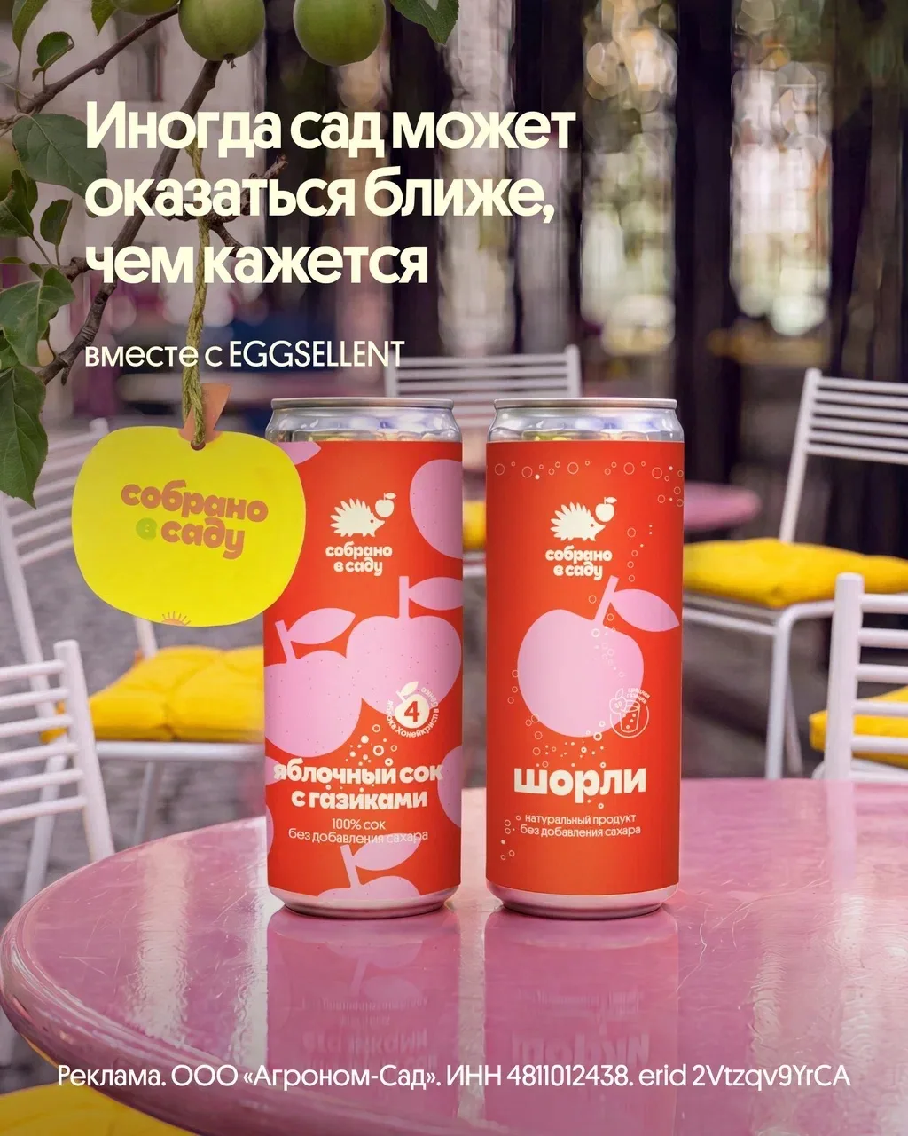 Вместе с EGGSELLENT мы запустили новую летнюю коллаборацию 🍎

На веранде EGGSELLENT в Парке Культур