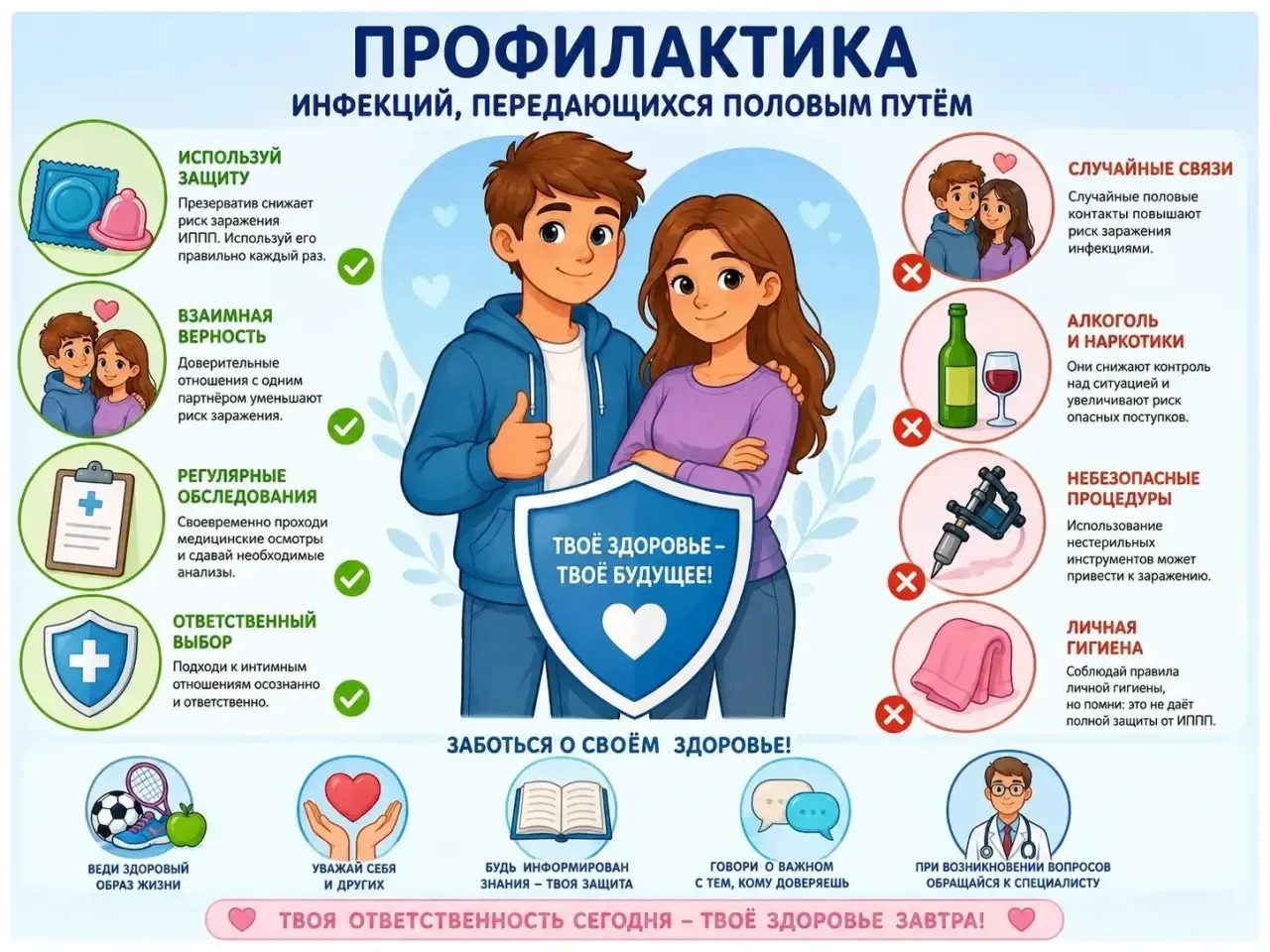 С 13.07.2026 по 19.07.2026 в учреждении проходит неделя профилактики инфекций передающи...