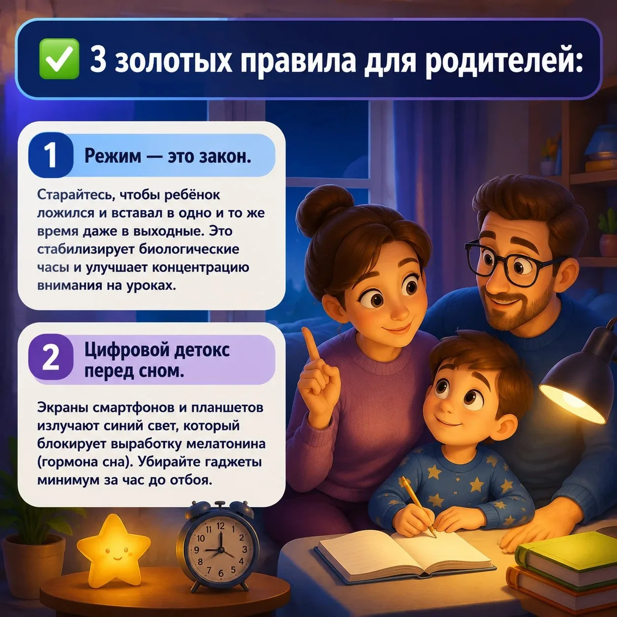 🧠 Хорошие оценки начинаются со здорового сна