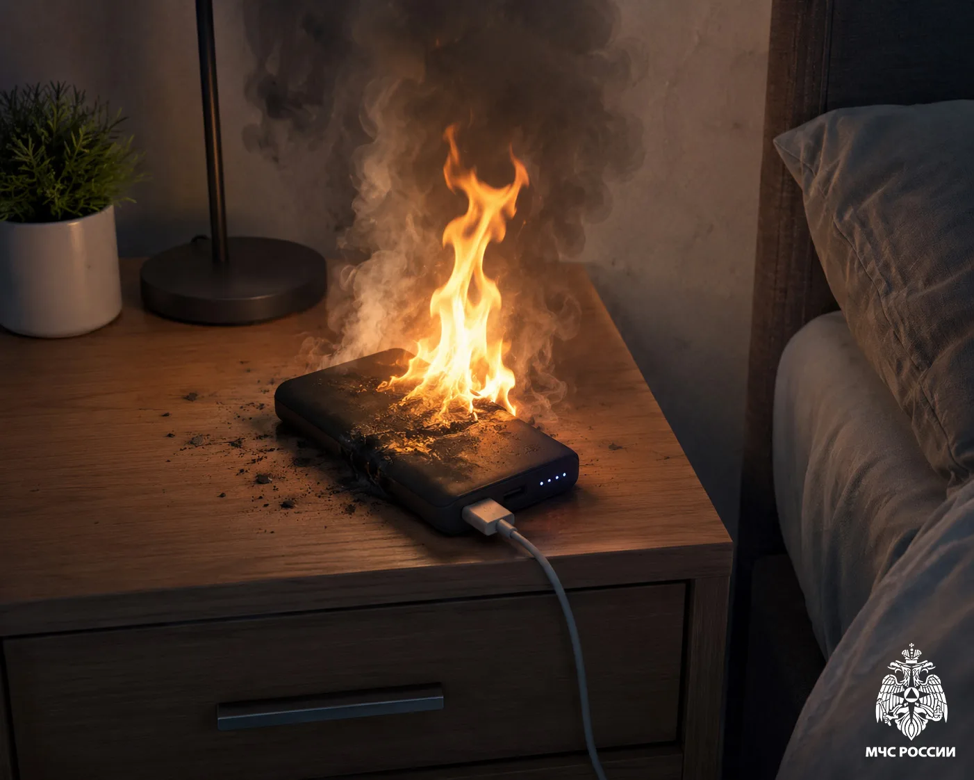 🔋Соблюдай правила пожарной безопасности при заряде устройств