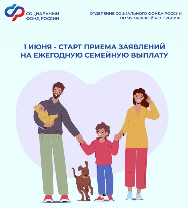 1516 заявлений на семейную выплату поступило в Отделение СФР по Чувашии с момента старт...