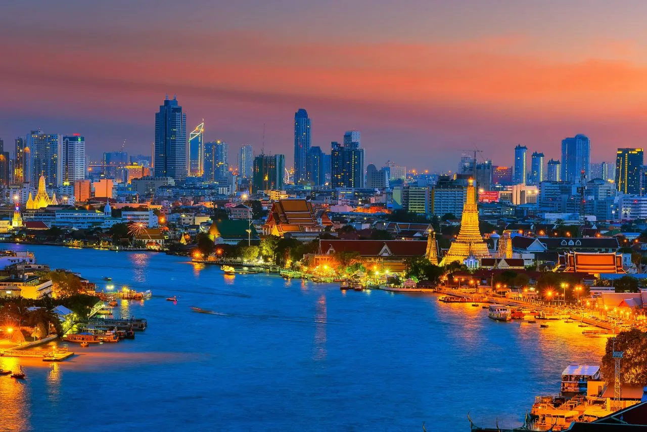 Река Чао Прайя в Бангкоке, Таиланд 🇹🇭