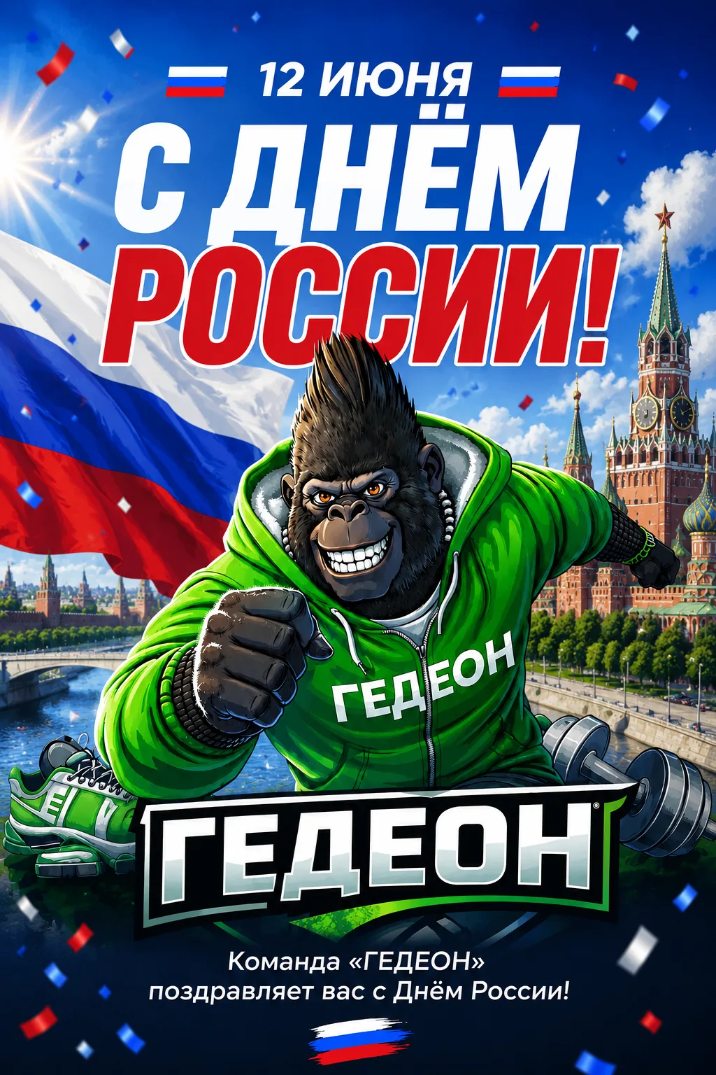 🇷🇺 Команда «ГЕДЕОН» поздравляет вас с Днём России!

Пусть этот день будет наполнен хорошим настрое