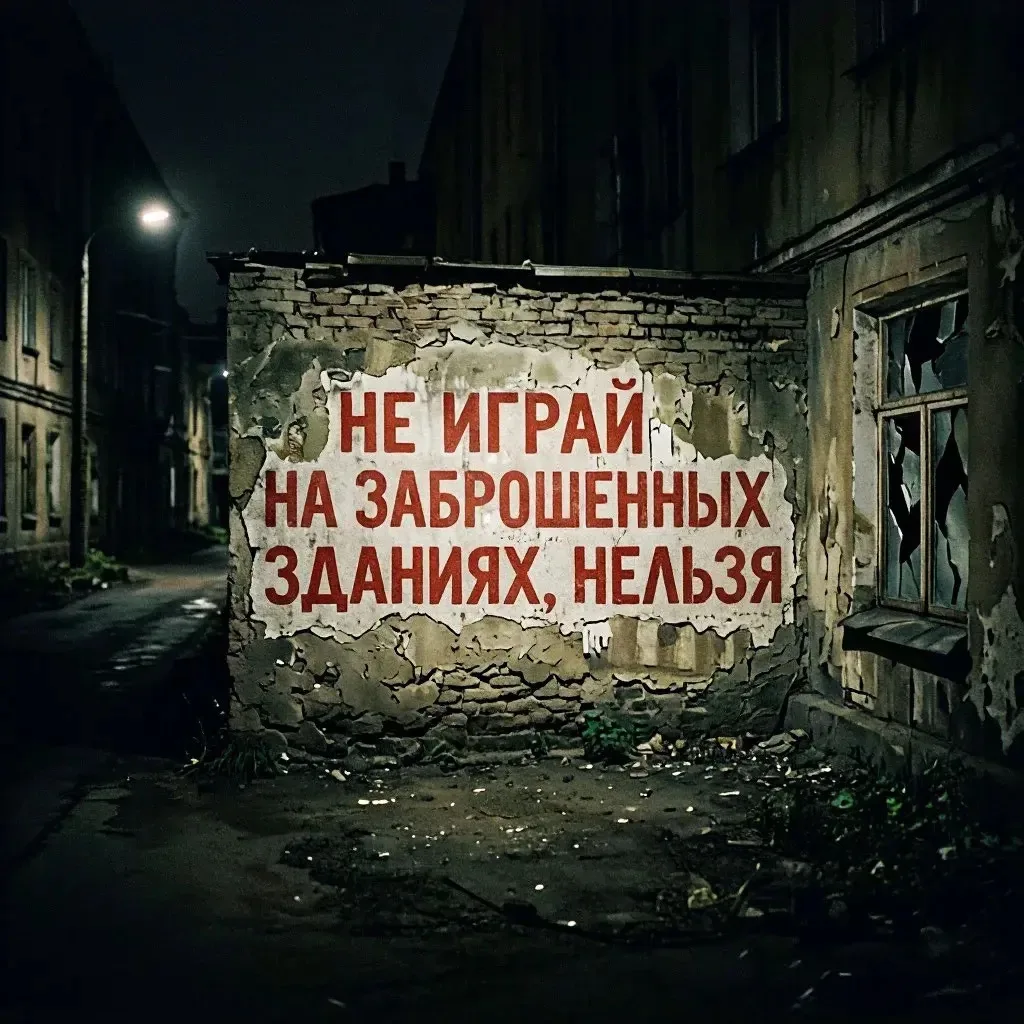 ⚠️Не играй на заброшенных зданиях, не приближайся к ним — это очень опасно!