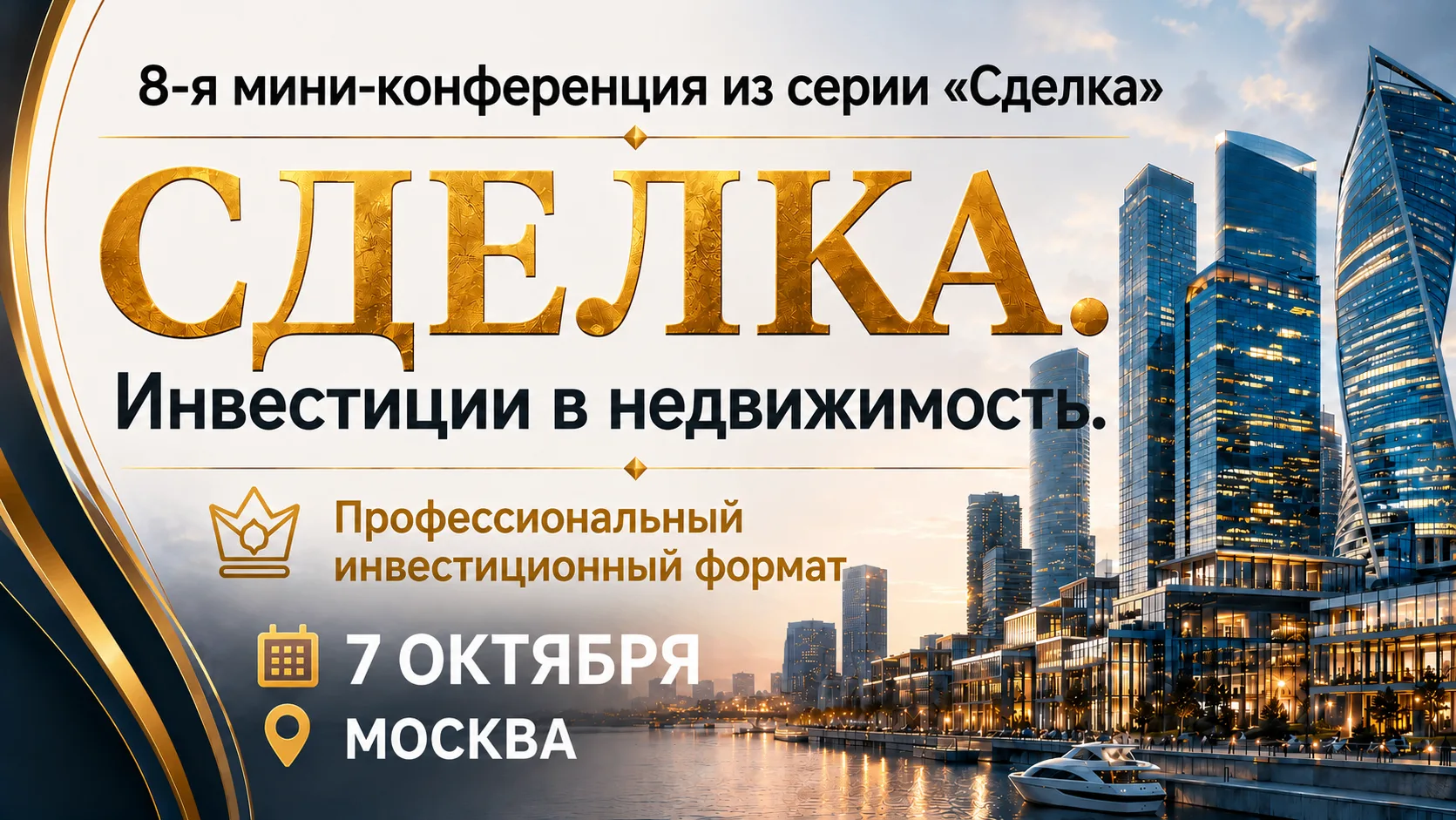 🔑 «Сделка». 8-я мини-конференция из серии «Инвестиции в недвижимость»