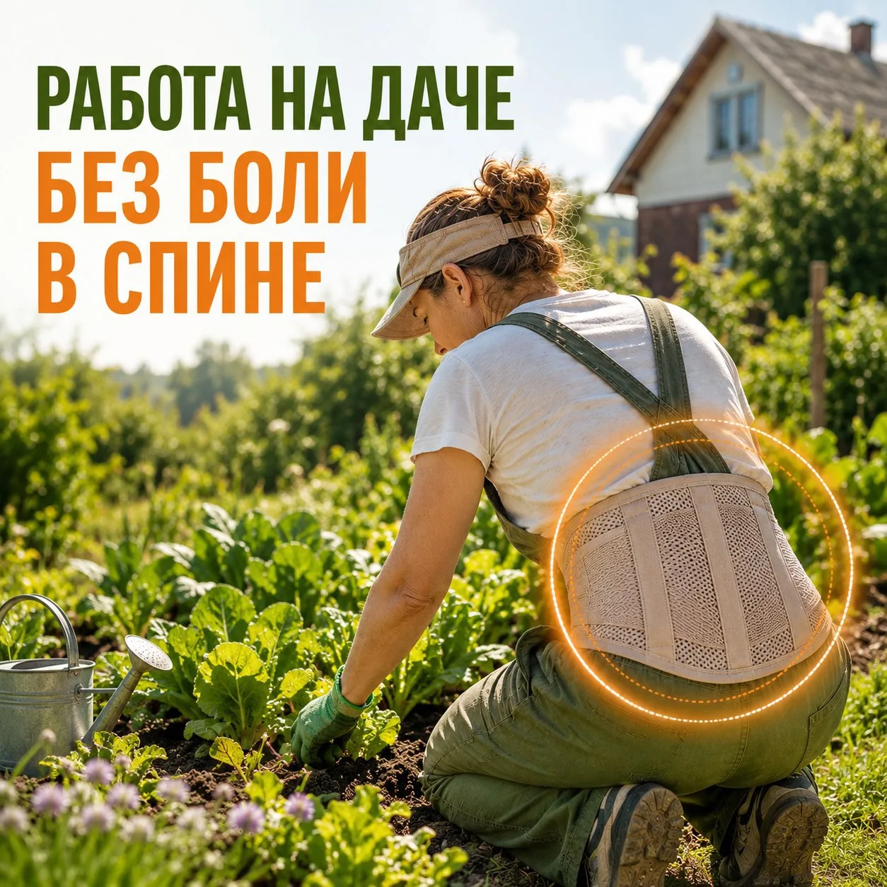 🌱 Работа на даче без боли в спине: выбираем пояс правильно