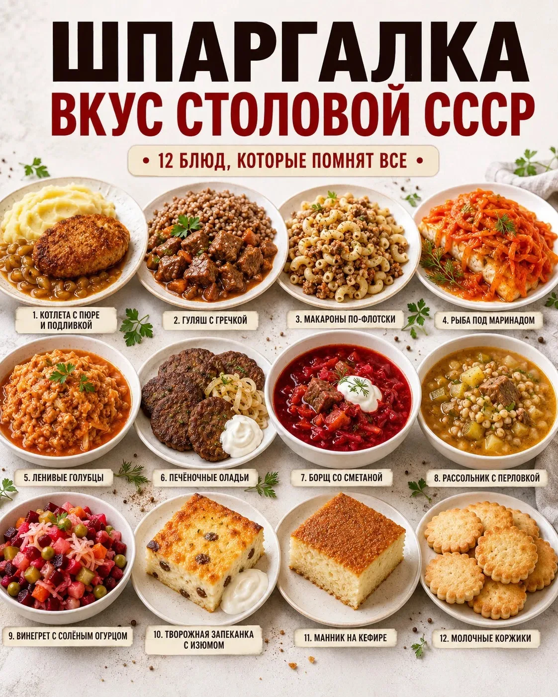 🍽 БЛЮДА ИЗ СТОЛОВОЙ СССР, ПО КОТОРЫМ МЫ СКУЧАЕМ ❤️
