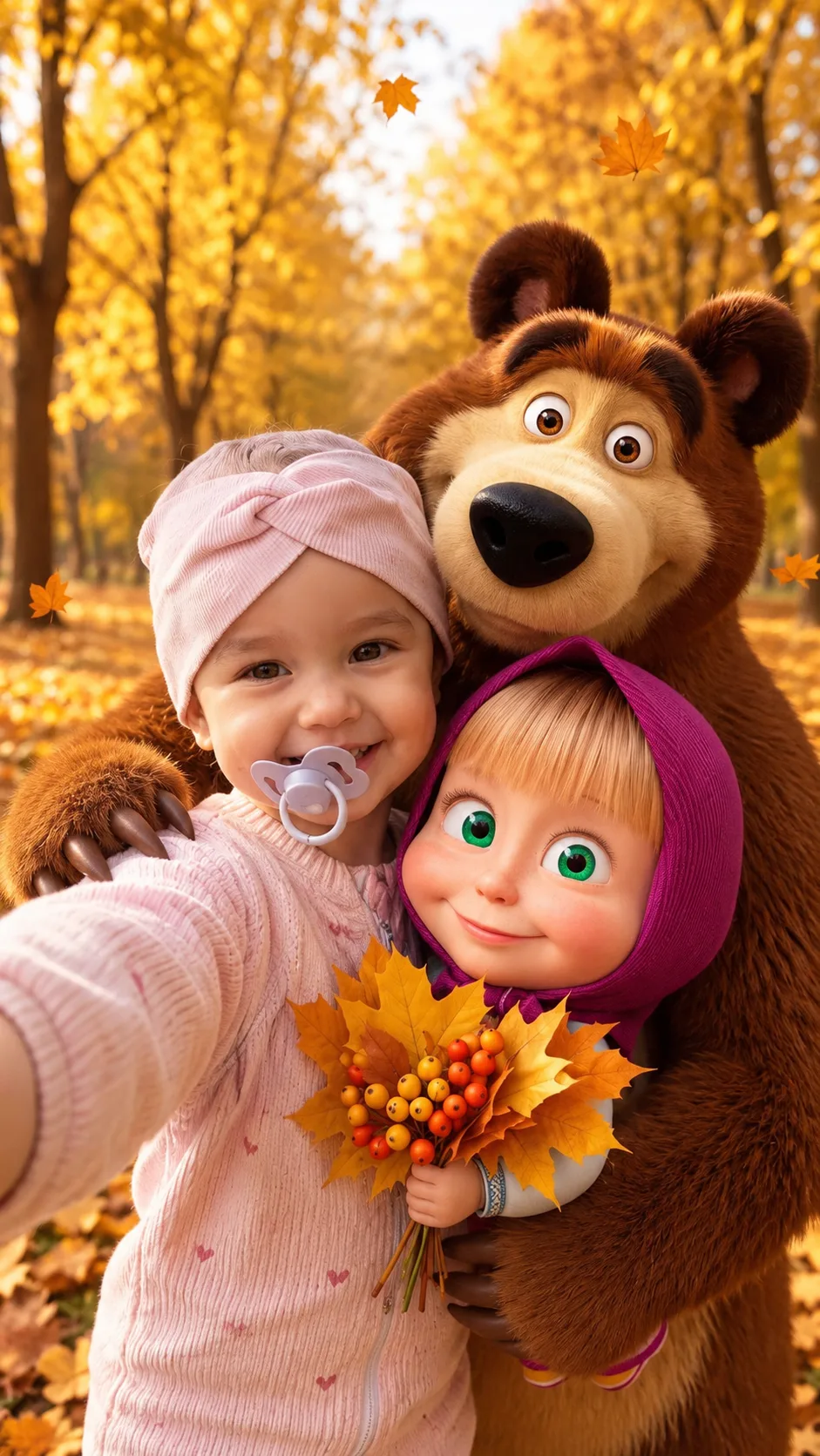 #Детское селфи с любимыми персонажами ❤️