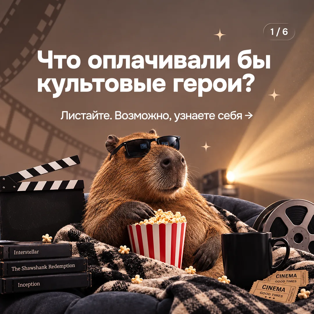 Если бы культовые киногерои жили в 2026-м, их платёжные привычки выдали бы их с головой 🎬