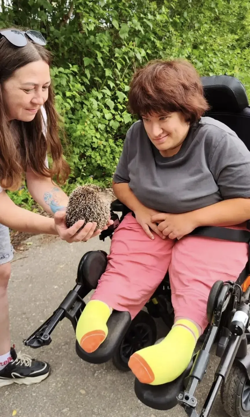 Недавно Маша и Катя впервые в жизни увидели настоящего живого ёжика 🦔