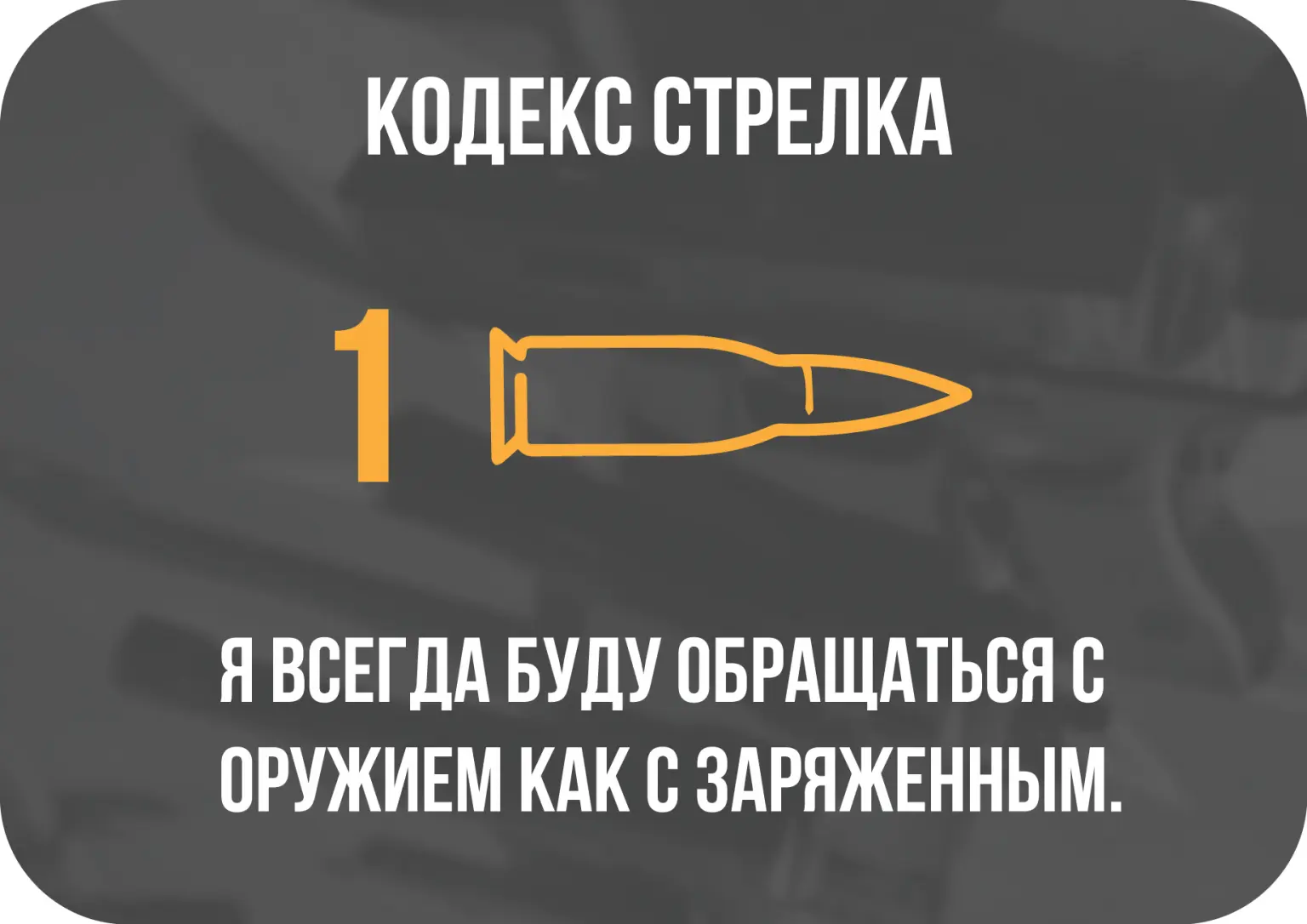 Кодекс стрелка по практической стрельбе включает четыре основополагающих правила безопа...