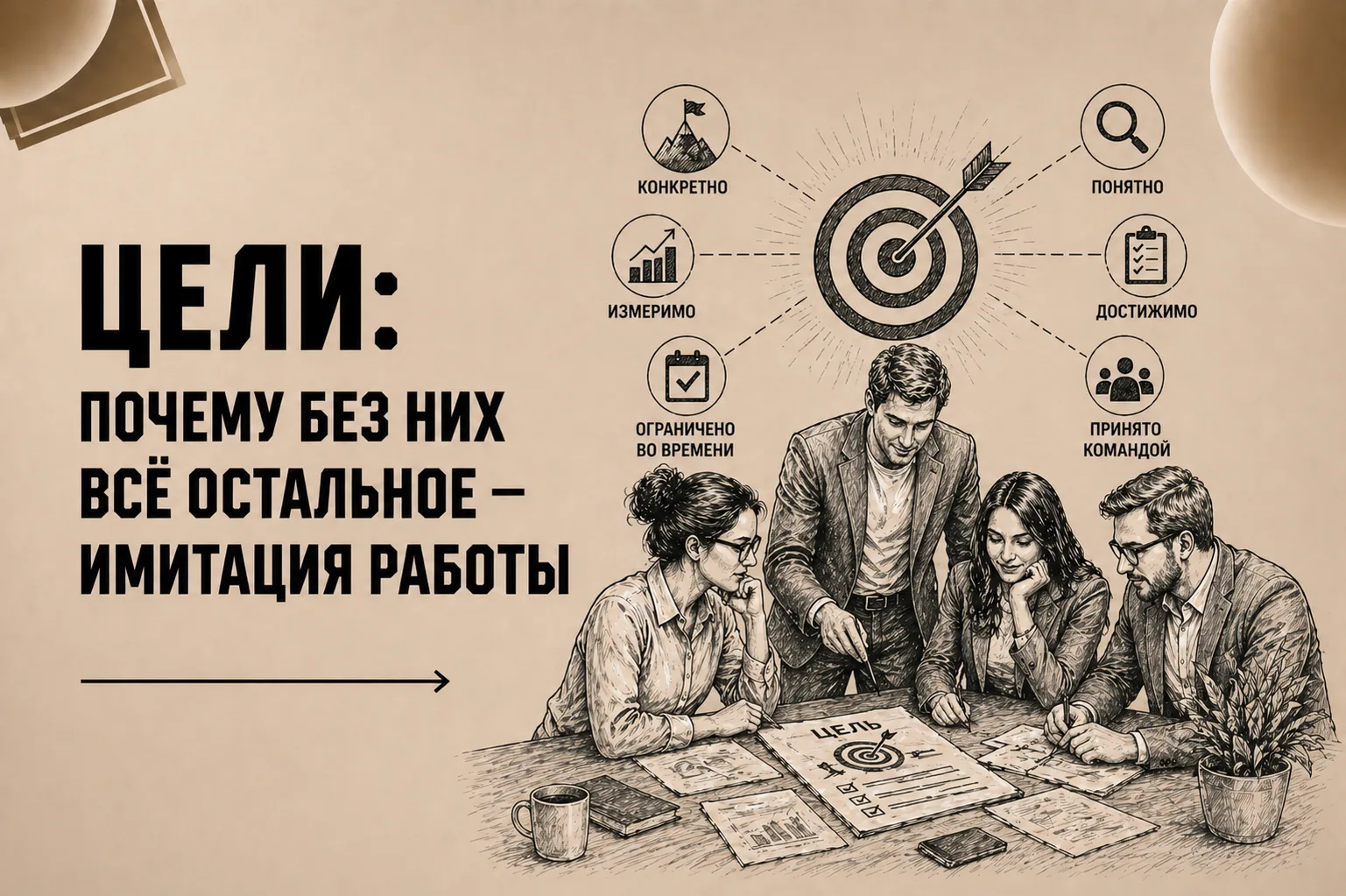 Цели: почему без них всё остальное — имитация работы