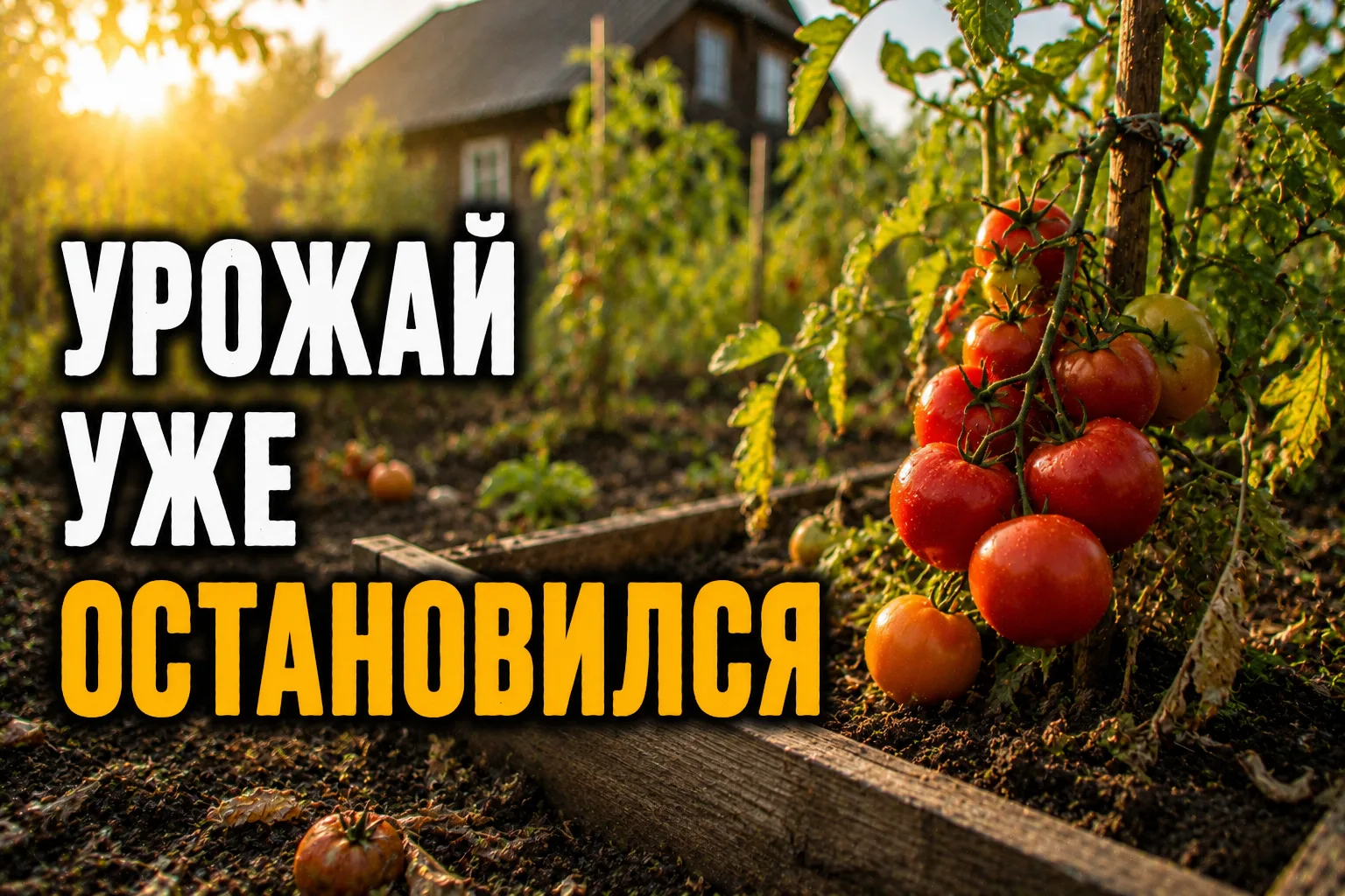 Урожай уже остановился

Иногда кажется, что растения просто замерли.

Новых плодов почти нет.

Стары