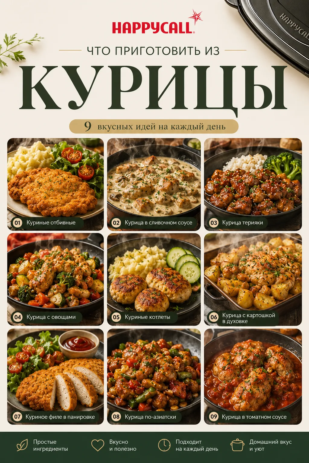 🤔 Курица снова лежит в холодильнике, а идей что приготовить уже нет?

Сохраняйте эту подборку ❤️

М