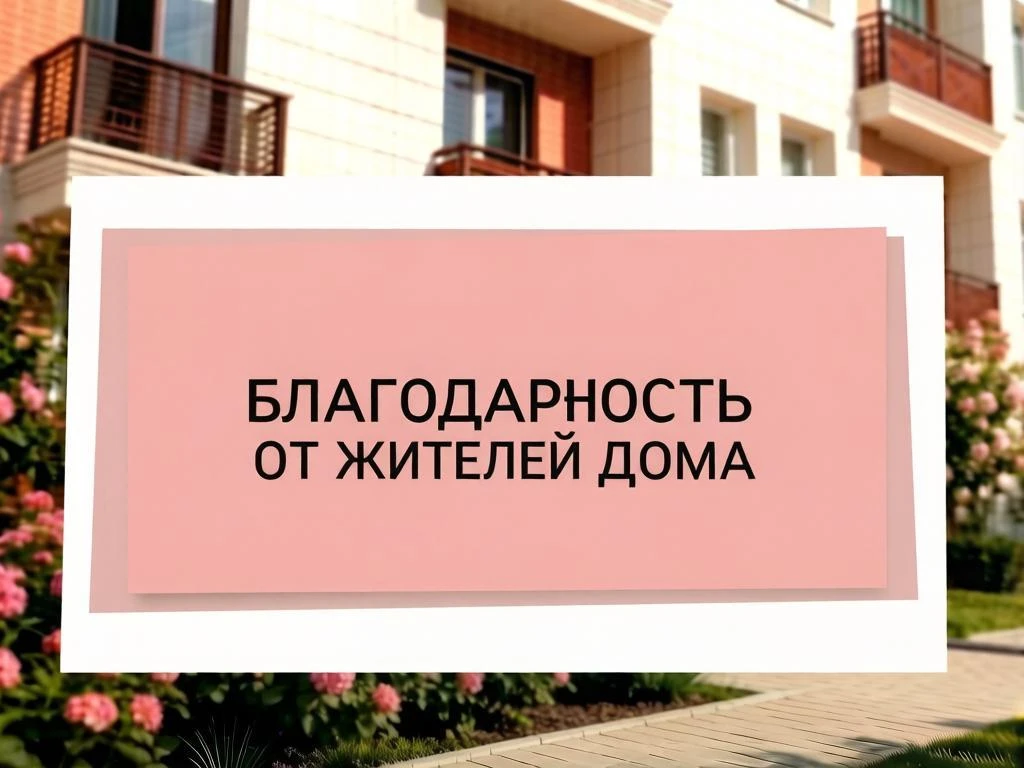 ПРЕДСЕДАТЕЛЬ СОВЕТА ДОМА - ДЕЛО БЛАГОДАРНОЕ🤝