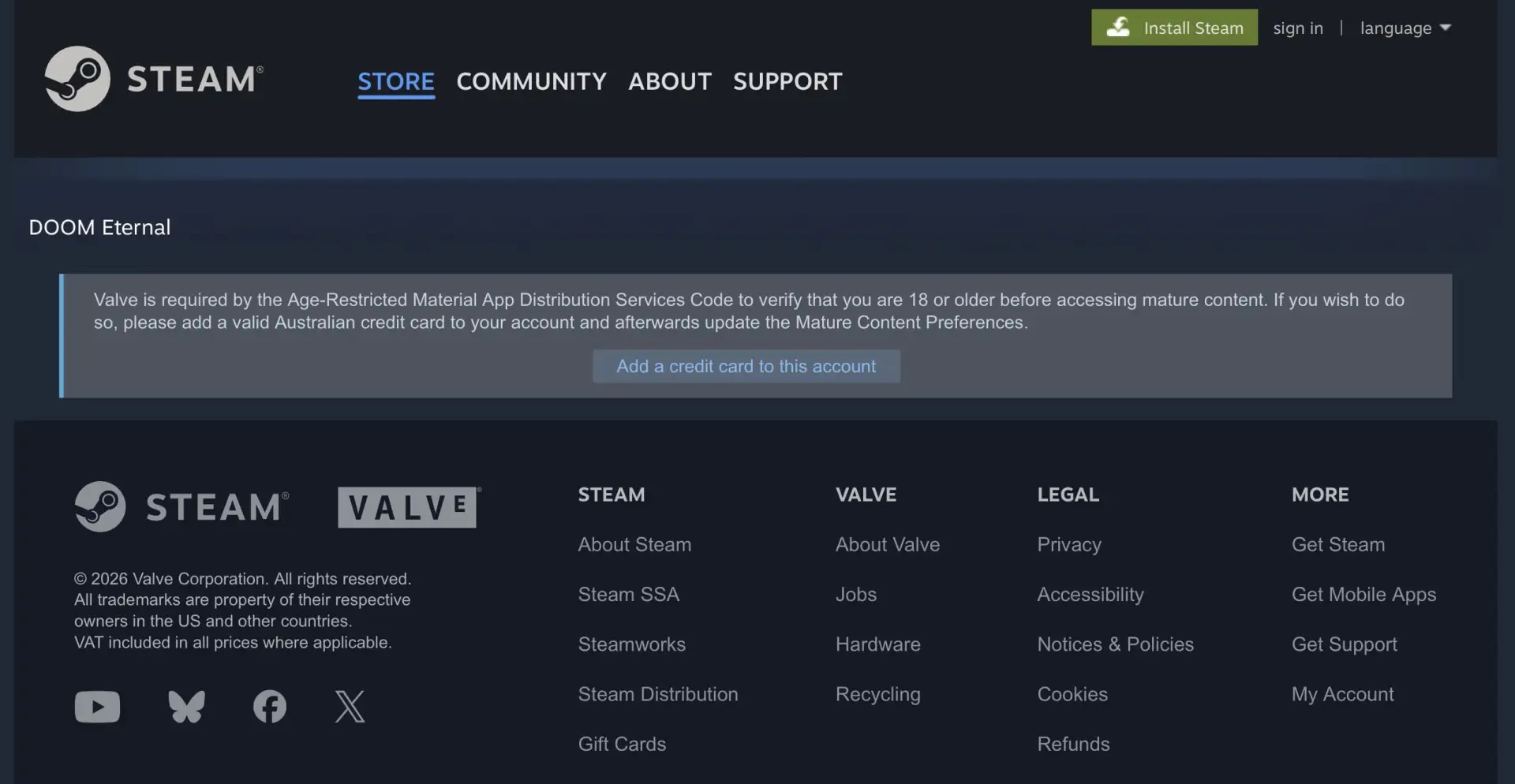 Пользователи Steam из Австралии теперь должны привязать кредитную карту к аккаунту, что...