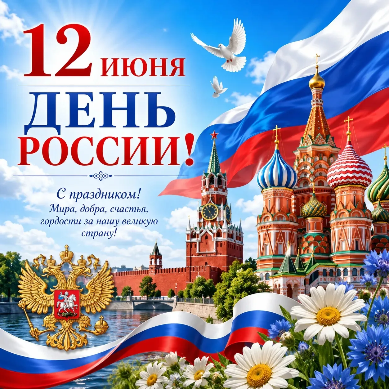 Поздравляем с Днем России! Пусть наша огромная страна процветает, давая такую же возможность каждому