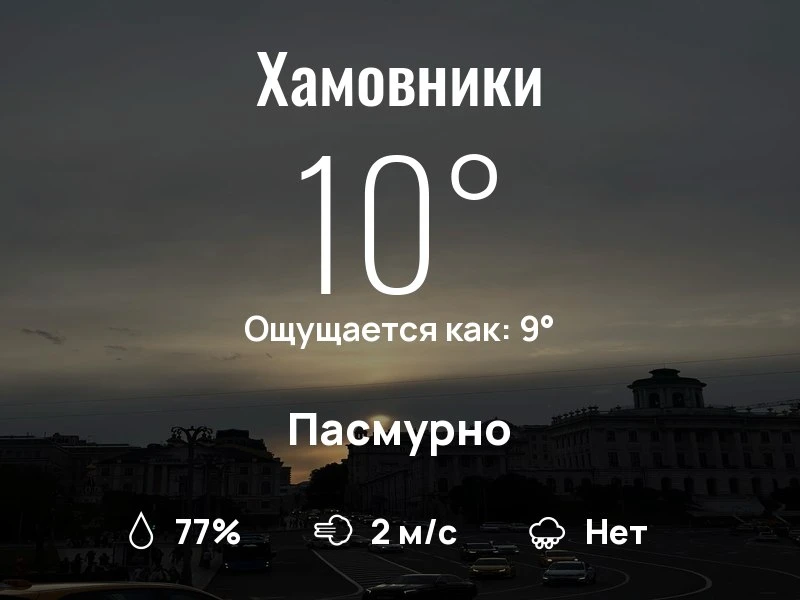 Что с погодой в Хамовниках?