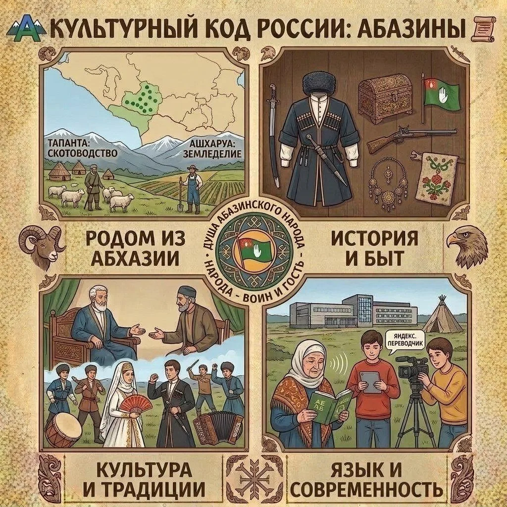 ⚔️ Абазины: воины, гости и хранители традиций

📜 Предки абазин (абазги) жили в Абхазии, а в Среднев