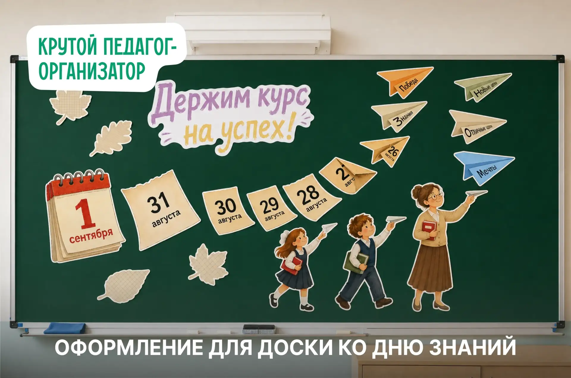 🔔 Оформление доски ко Дню знаний — авторская разработка дизайнеров «Крутого педагога-о...