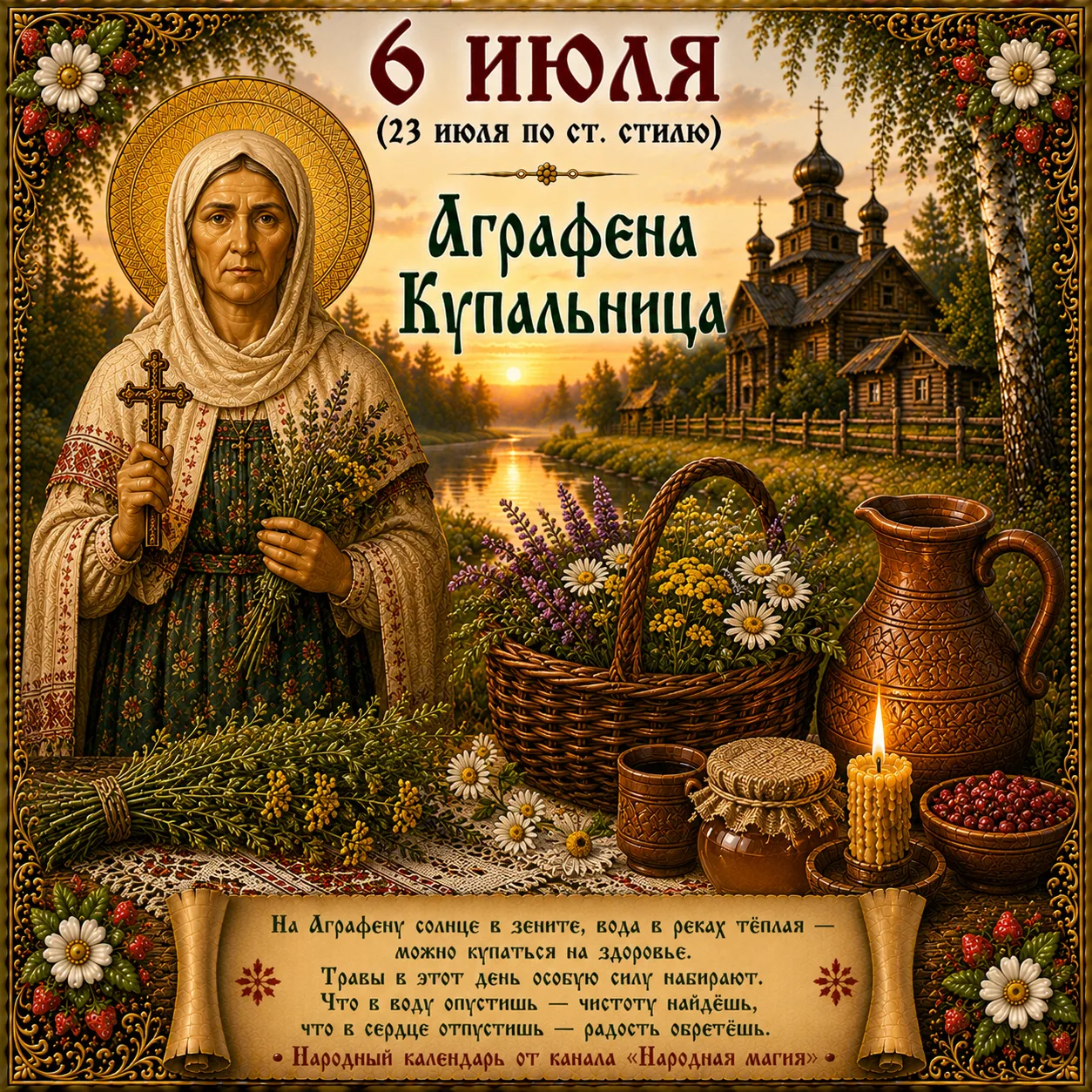 📅 Что можно и нельзя делать 6 июля (Аграфена Купальница): народные приметы