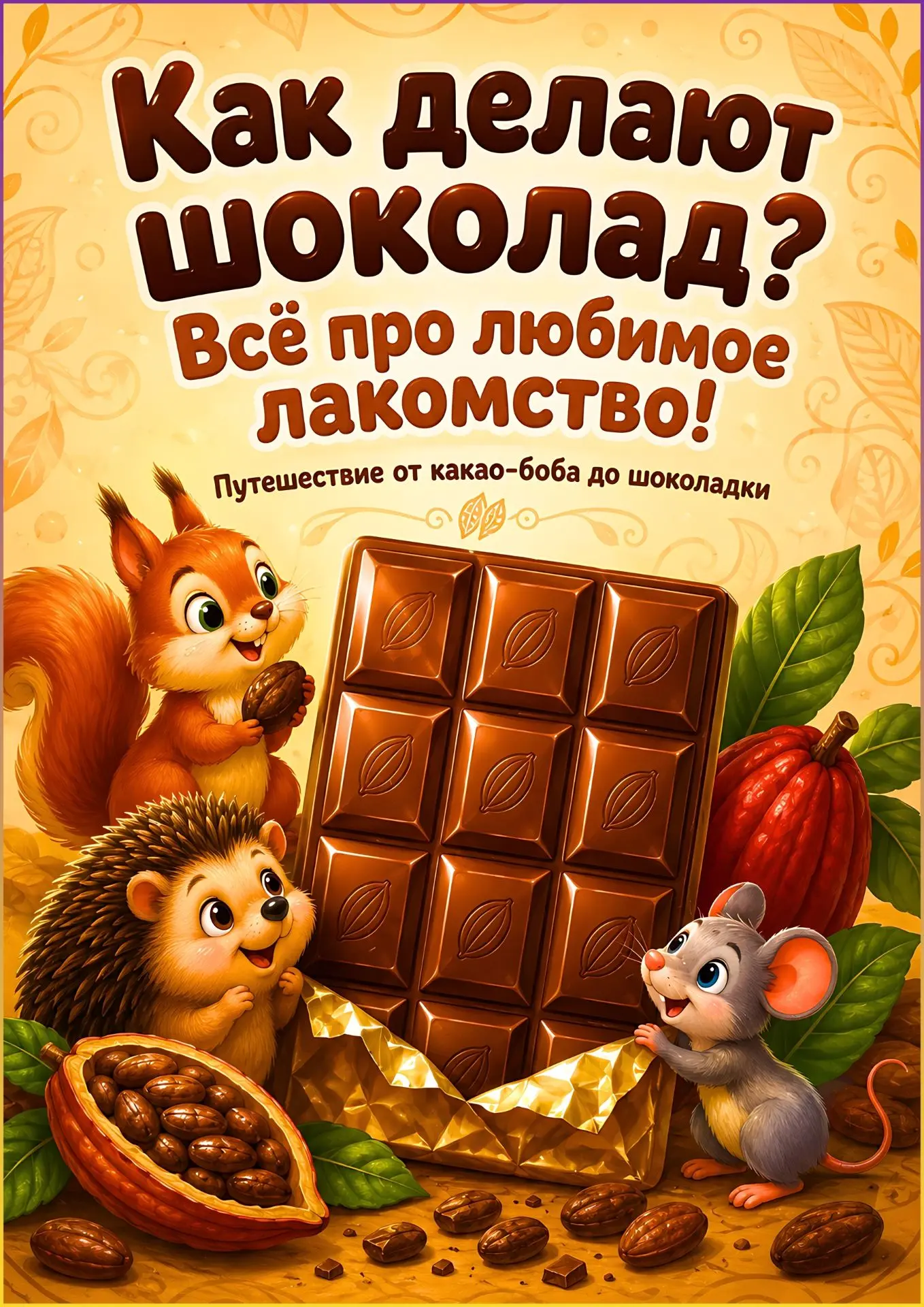 🍫Знаете ли вы, какой долгий путь проходит любимое лакомство прежде, чем попасть к нам ...