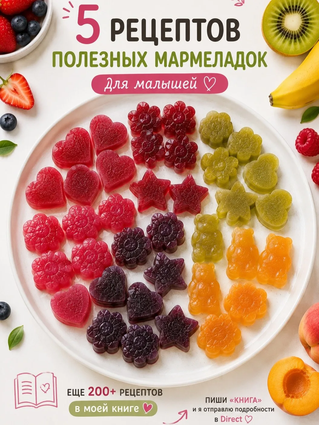 😘 5 рецептов полезных мармеладок для малышей