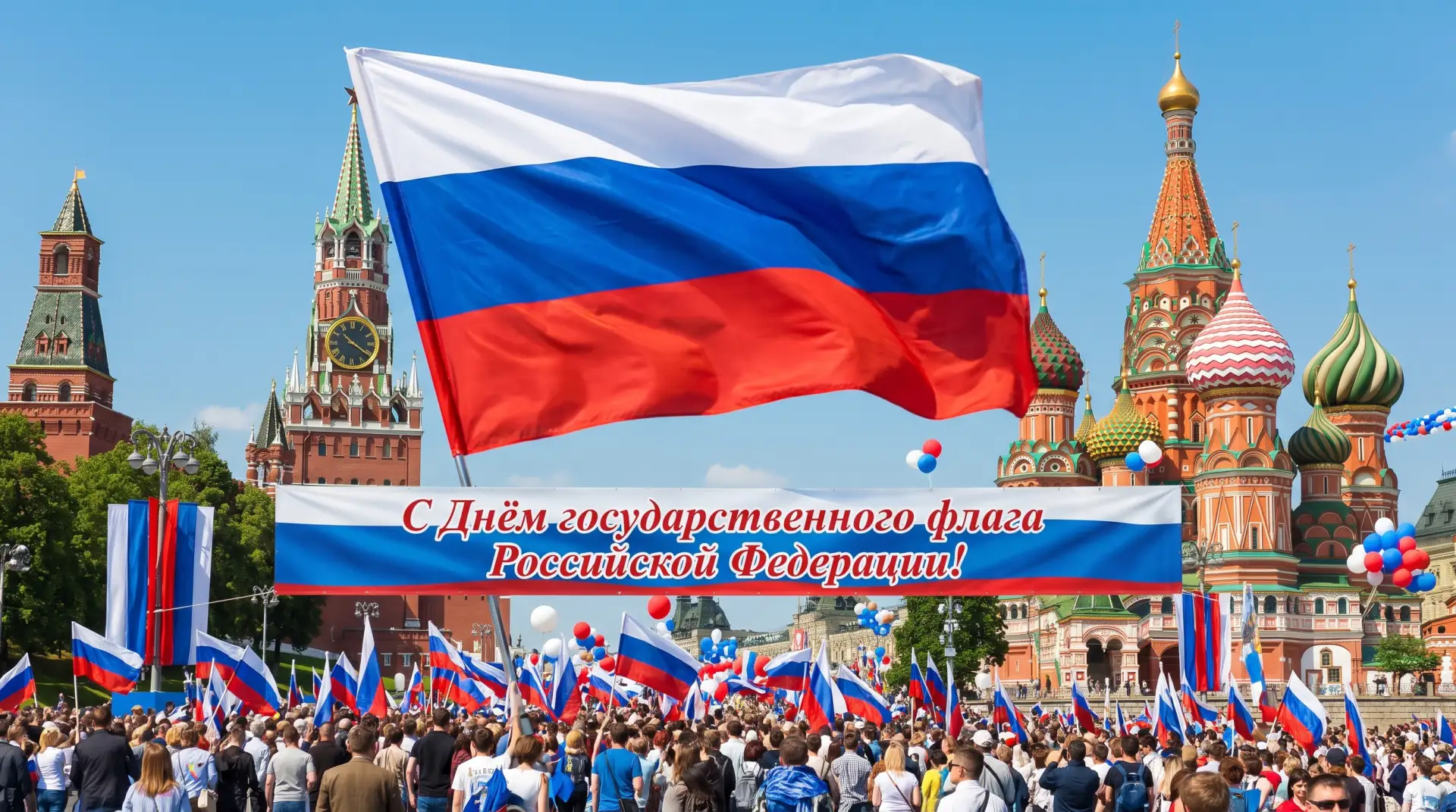 С днем государственного флага Российской Федерации!