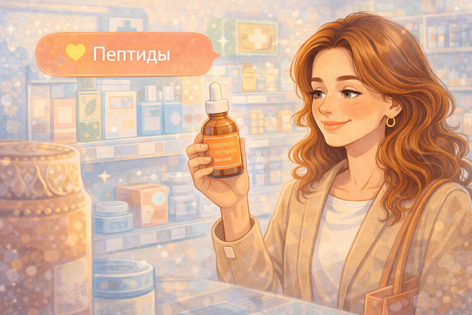 Зашла сегодня в аптеку и взяла себе сыворотку с пептидами.  Скажу просто: если кожа уже не девочка и