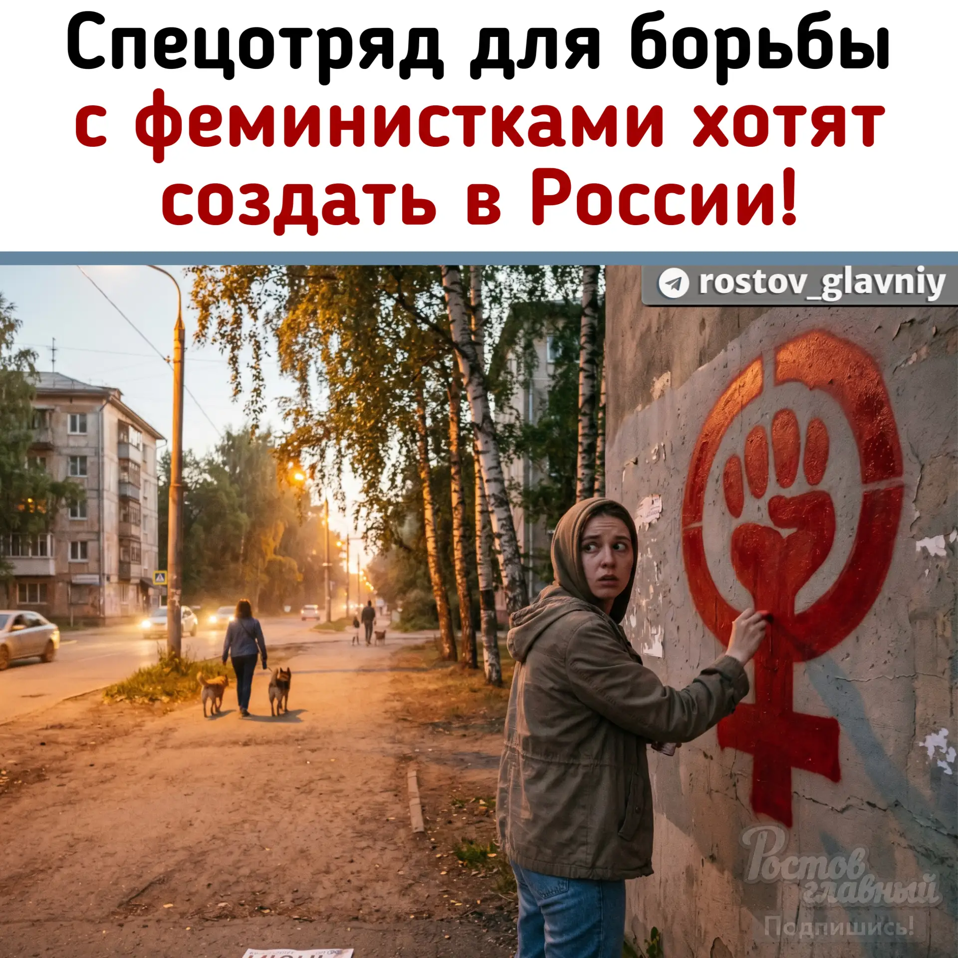 👮‍ Спецотряд для борьбы с феминистками предложили создать в России!

"Новая структура будет следить
