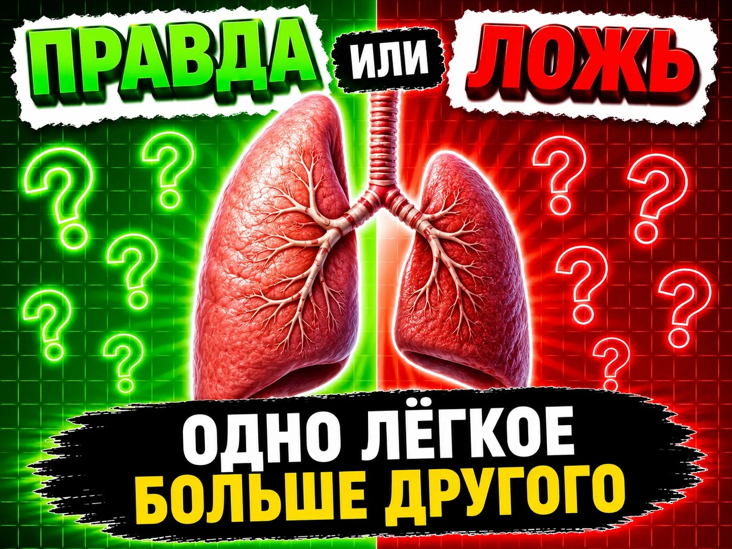 Одно лёгкое больше другого