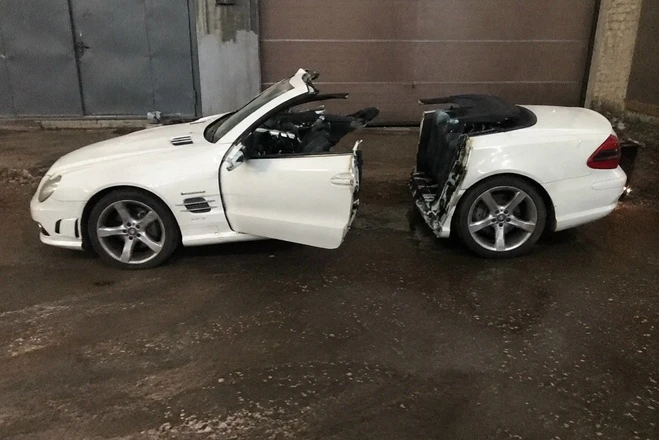 Москвич распилил Mercedes надвое во время раздела имущества с бывшей женой.