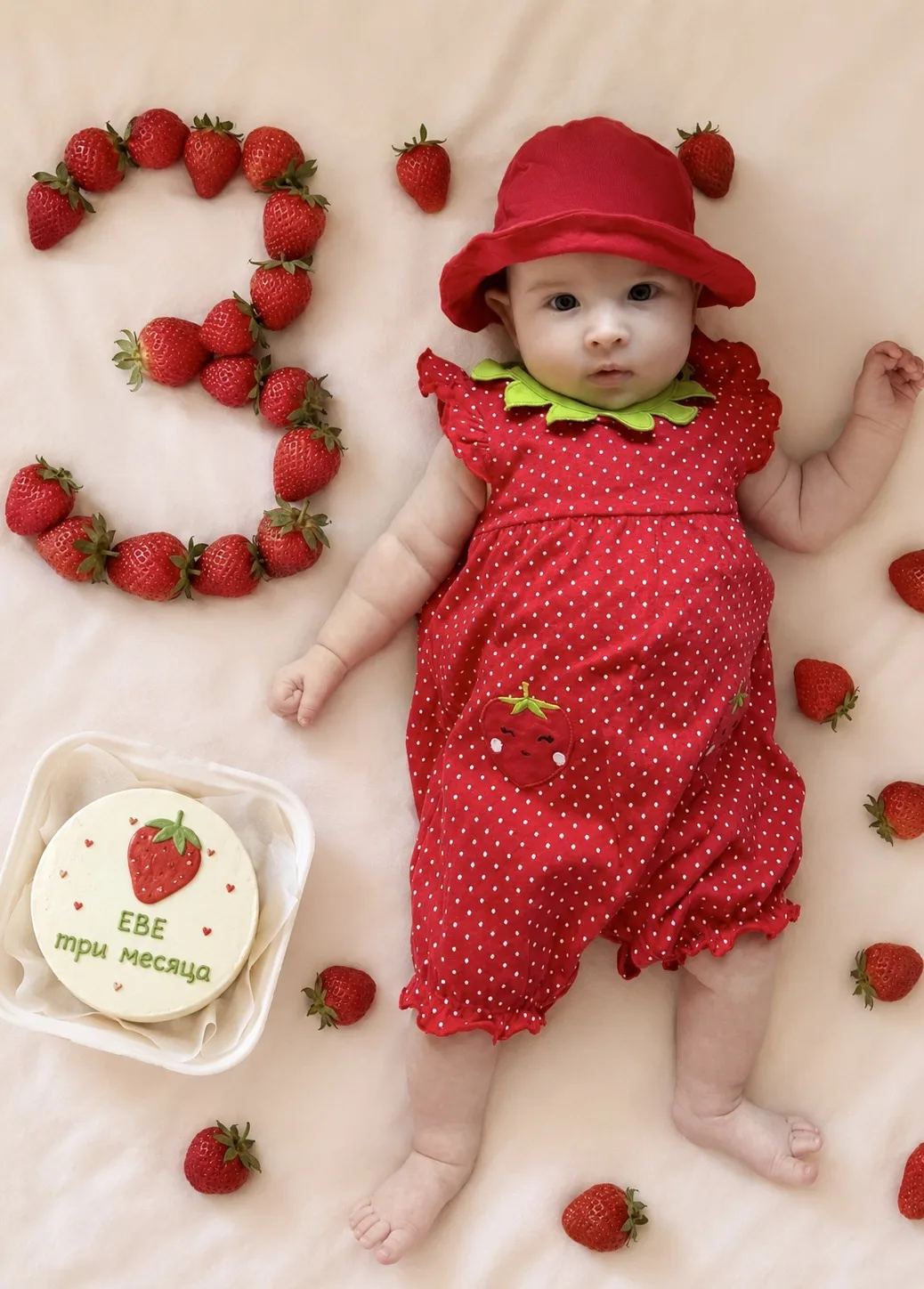 Нашей клубничке сегодня 3 месяца 🍓😍