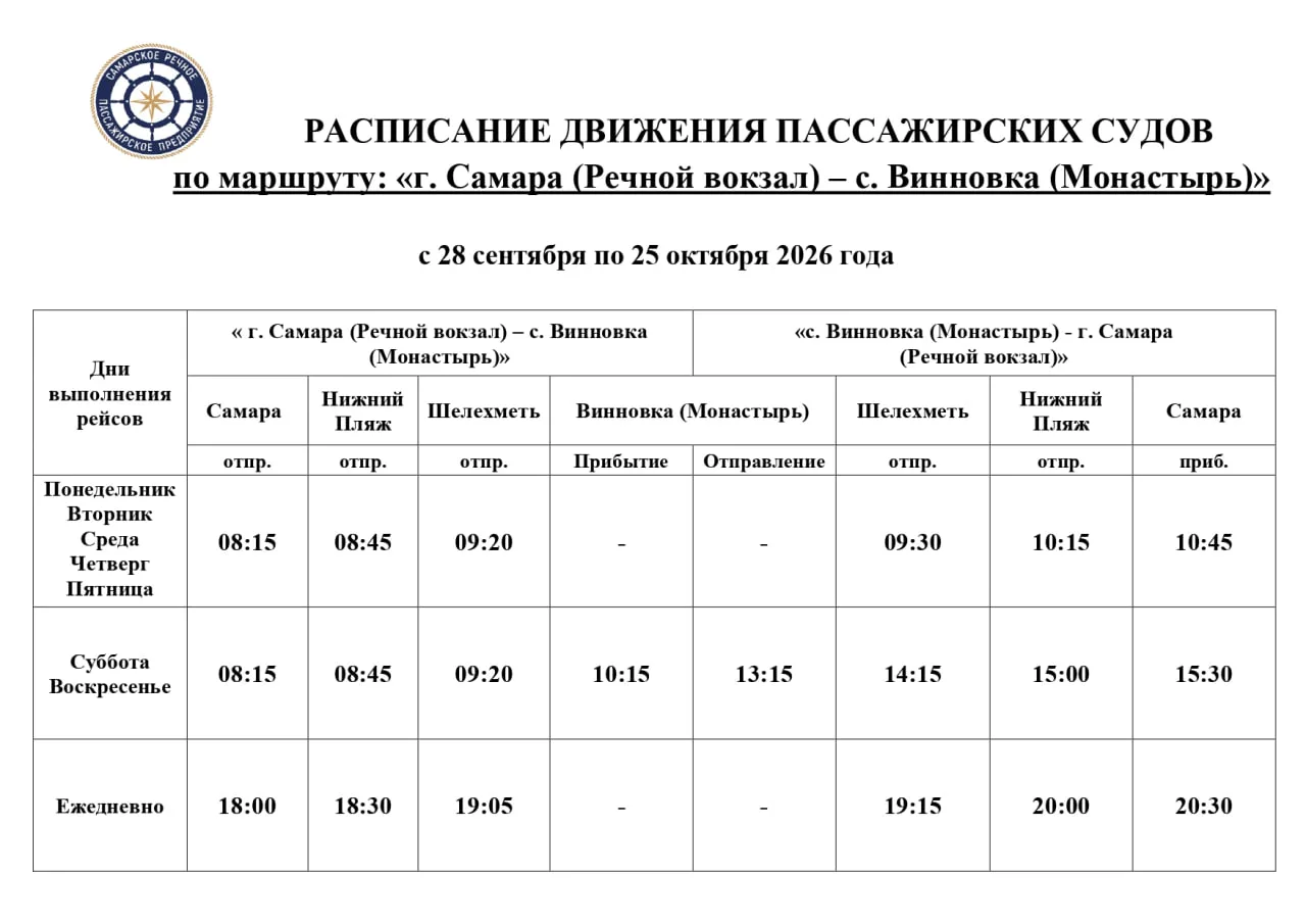 ❗️ Изменилось расписание речной переправы в Зольное и Винновку