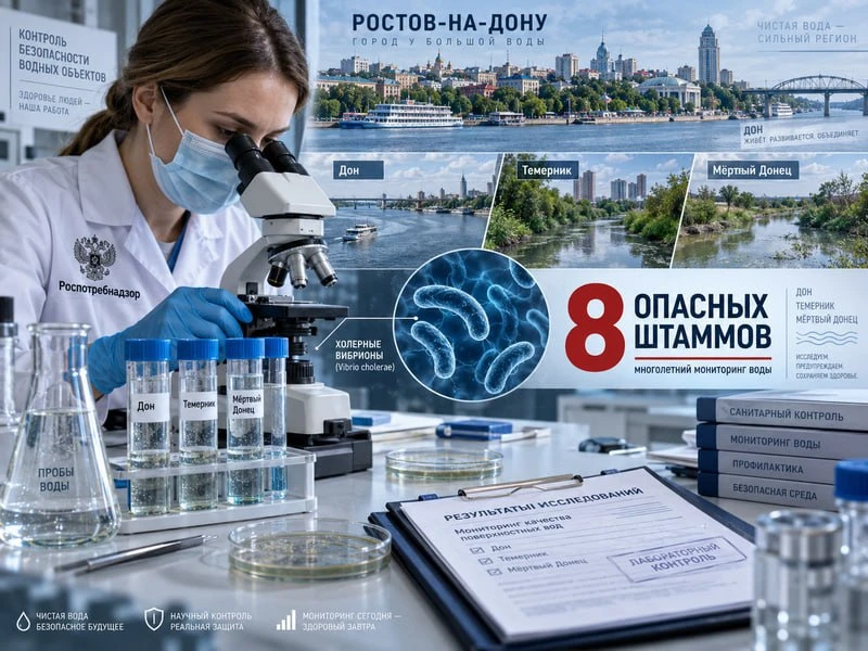 🦠 Холерные вибрионы нашли сразу в трёх водоёмах Ростова