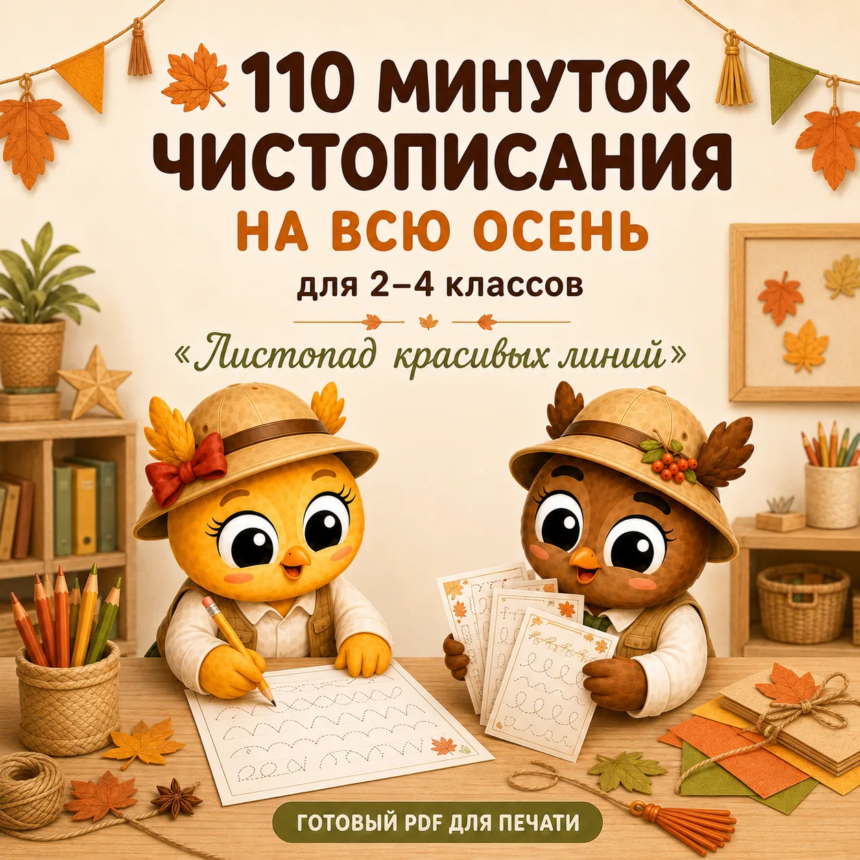 110 осенних минуток чистописания уже готовы!