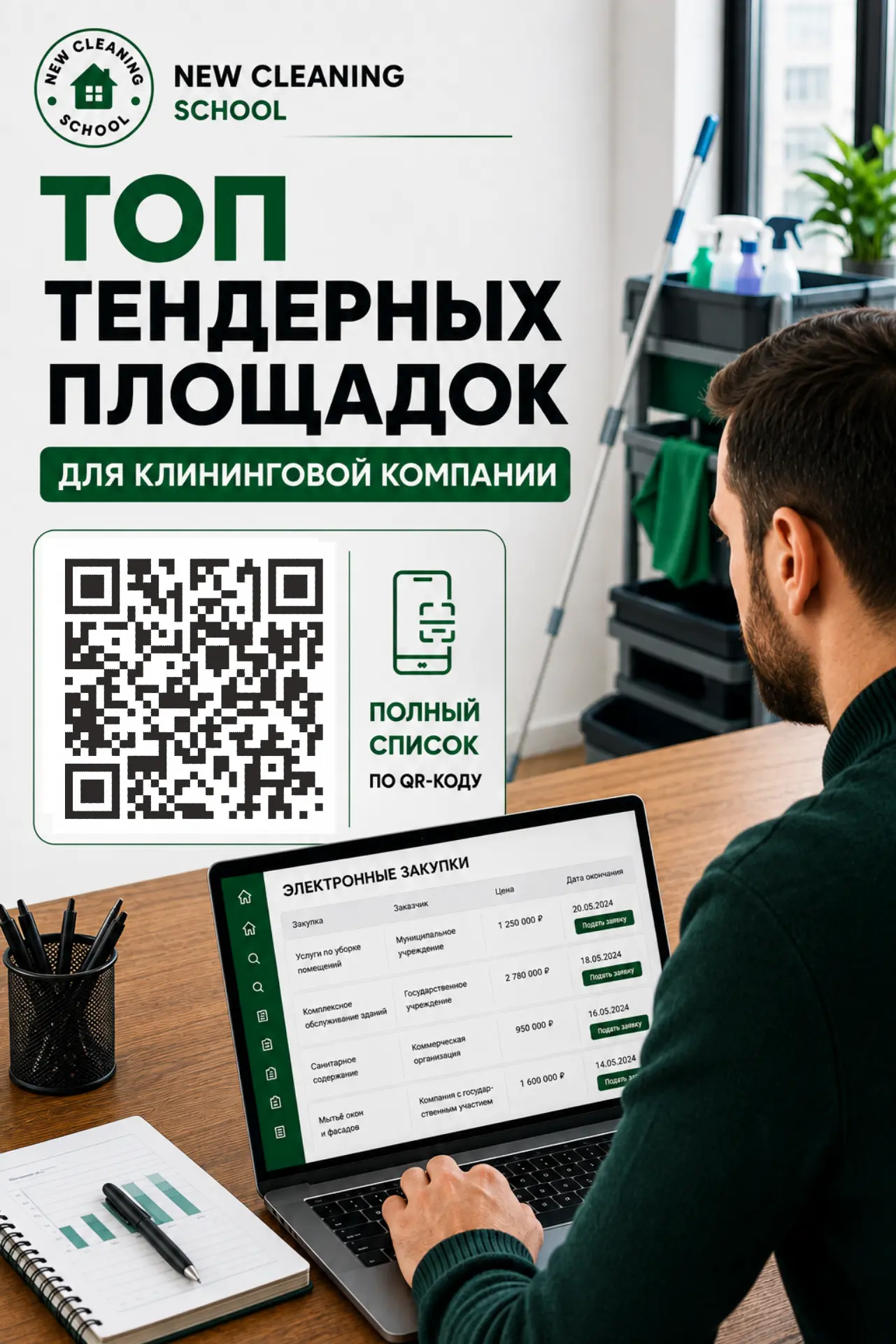 🎯 ТОП ТЕНДЕРНЫХ ПЛОЩАДОК ДЛЯ КЛИНИНГОВОЙ КОМПАНИИ