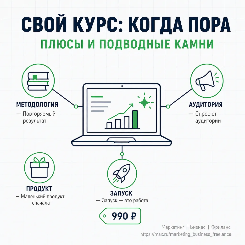 Урок №49. Инфобизнес для маркетолога Когда пора создавать свой курс  Рано или поздно каждый фрилансе