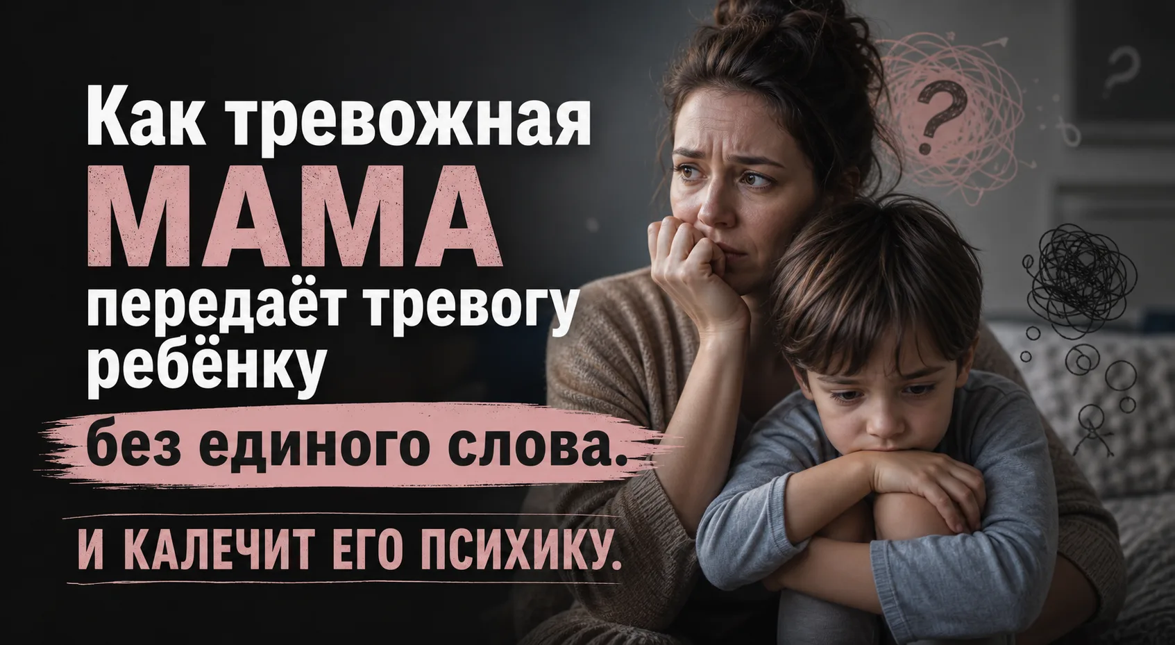 Как тревожная мама передаёт тревогу ребёнку без единого слова. И калечит его психику.