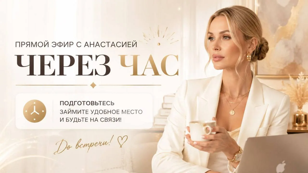 Через час начинаем!