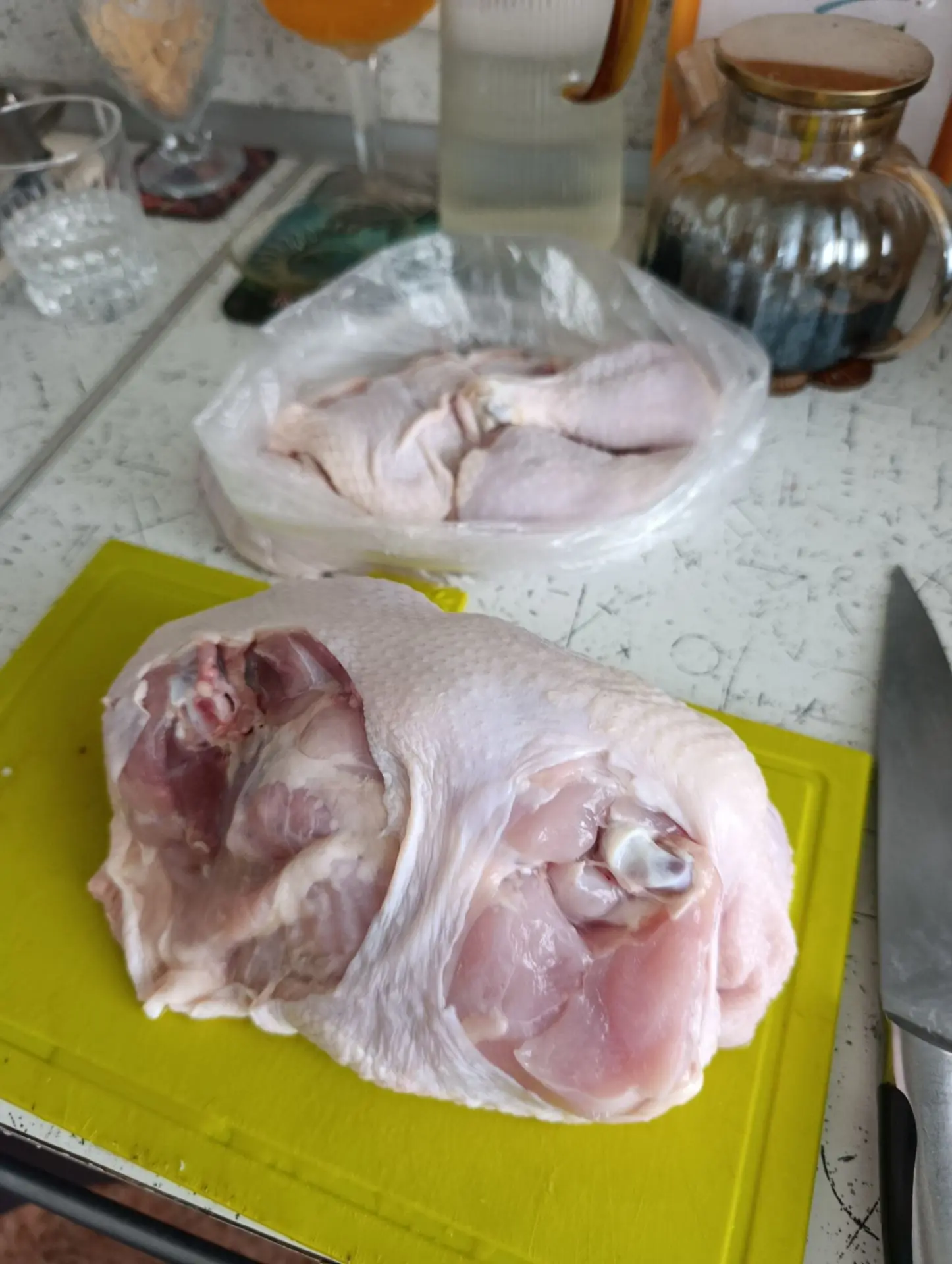 На вечер курочка замаринована✅✅✅
