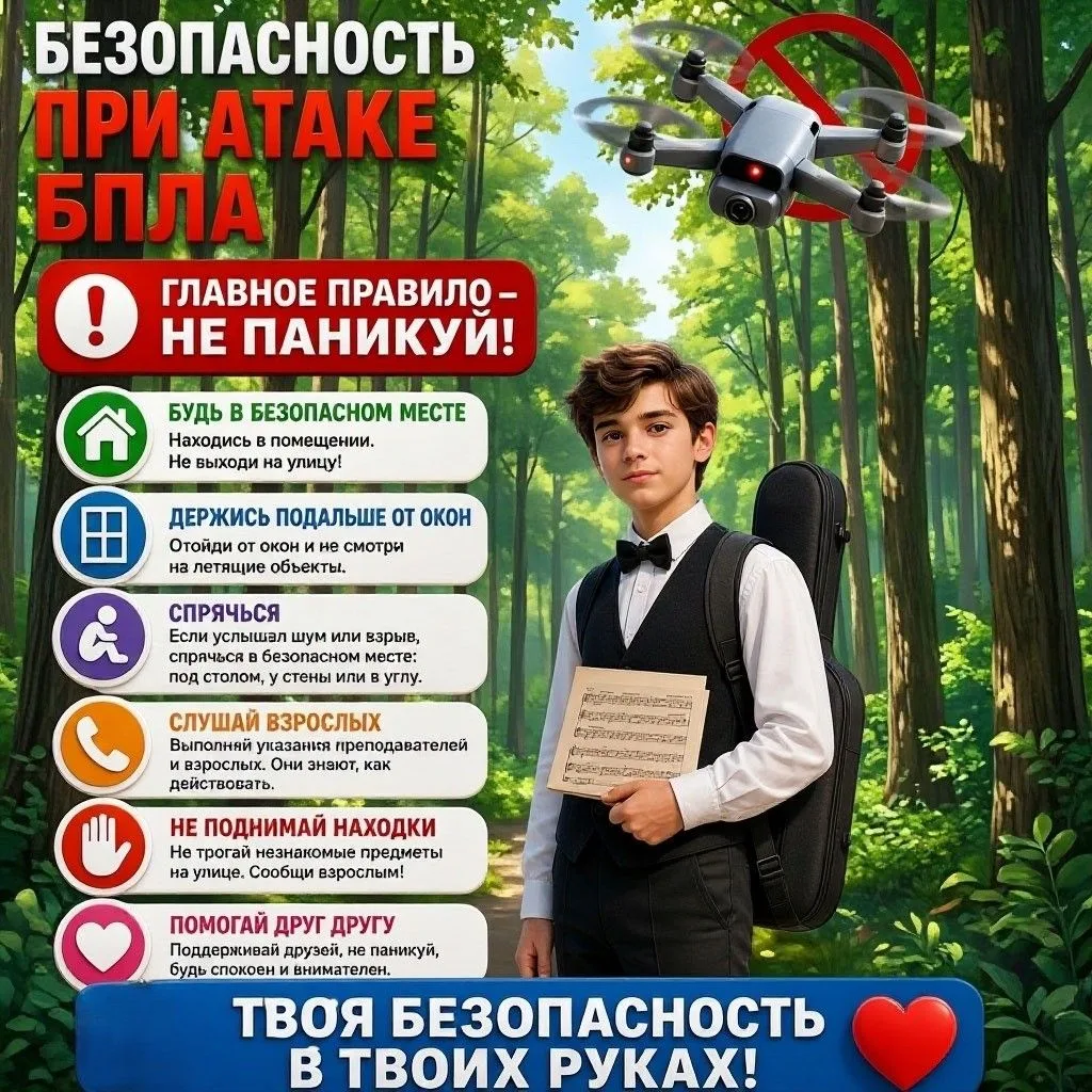 🎻 Безопасность прежде всего: что делать при обнаружении БПЛА