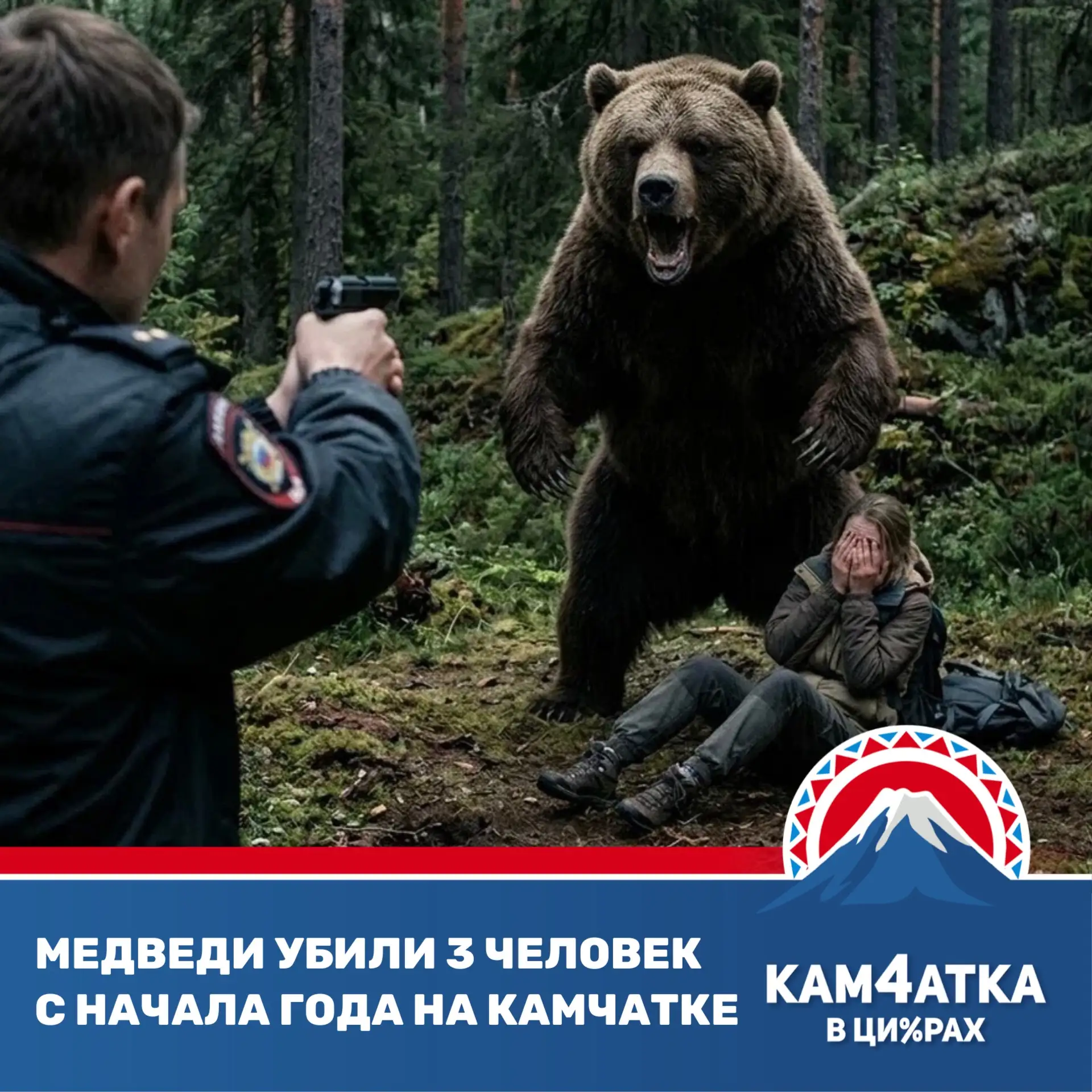 С начала года на Камчатке застрелили более 200 опасных медведей